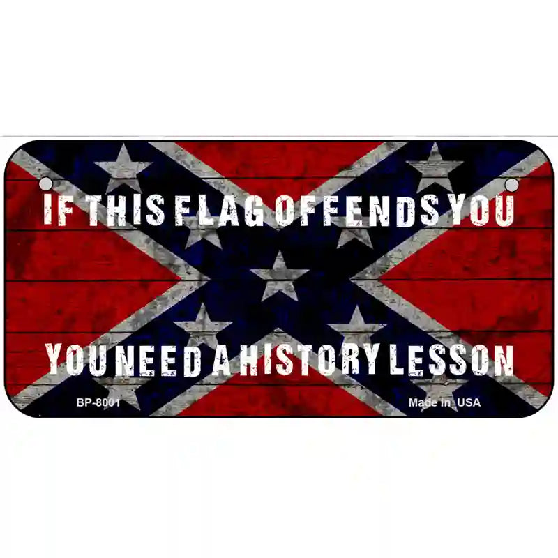 History Lesson Novelty Metal License Plate 6" x 3" (BP)