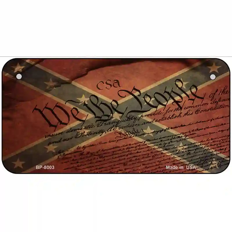 We The People Confederate Novelty License Plate 6" x 3" (BP)