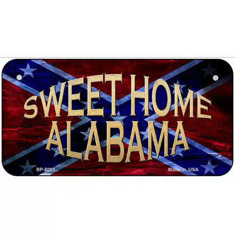 Sweet Home Alabama Novelty Metal License Plate 6" x 3" (BP)