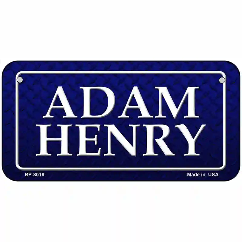 Adam Henry Novelty Metal License Plate 6" x 3" (BP)