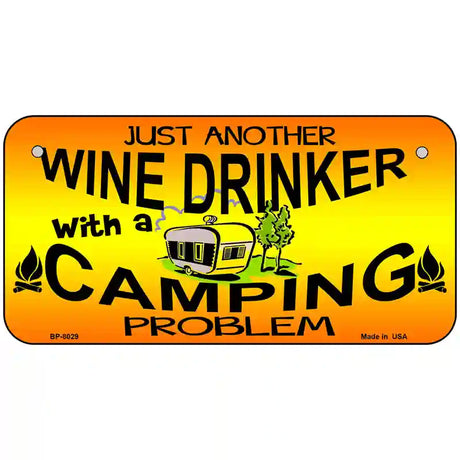 Just Another Wine Drinker Novelty Metal License Plate 6" x 3" (BP)