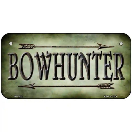 Bowhunter Novelty Metal License Plate 6" x 3" (BP)