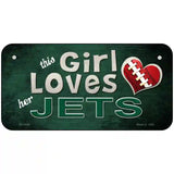 This Girl Loves Her Jets Novelty Metal License Plate 6" x 3" (BP)