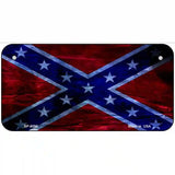 Confederate Flag Foiled Novelty Metal License Plate 6" x 3" (BP)