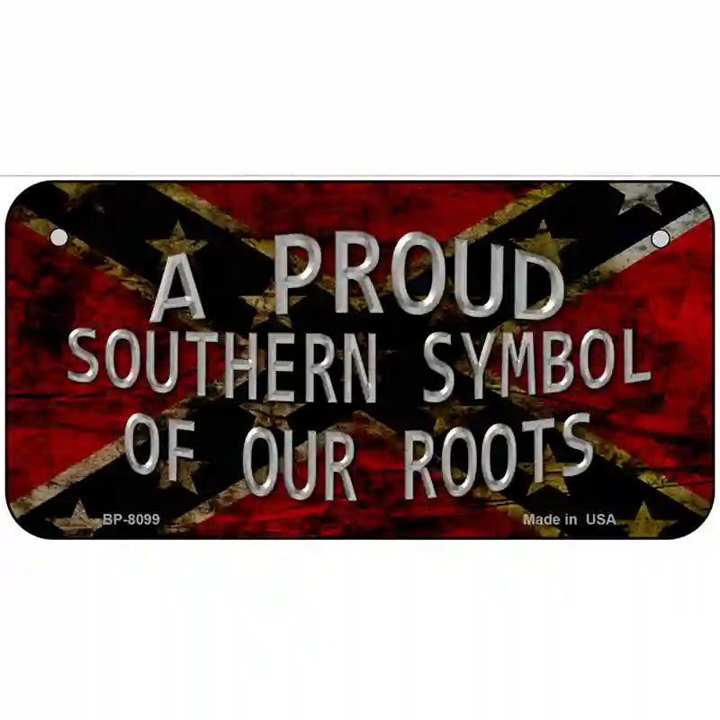 Symbol Of Our Roots Novelty Metal License Plate 6" x 3" (BP)