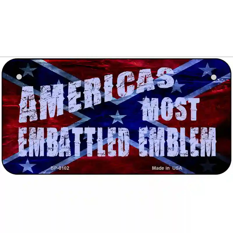 Americas Most Embattled Emblem Novelty Metal License Plate 6" x 3" (BP)