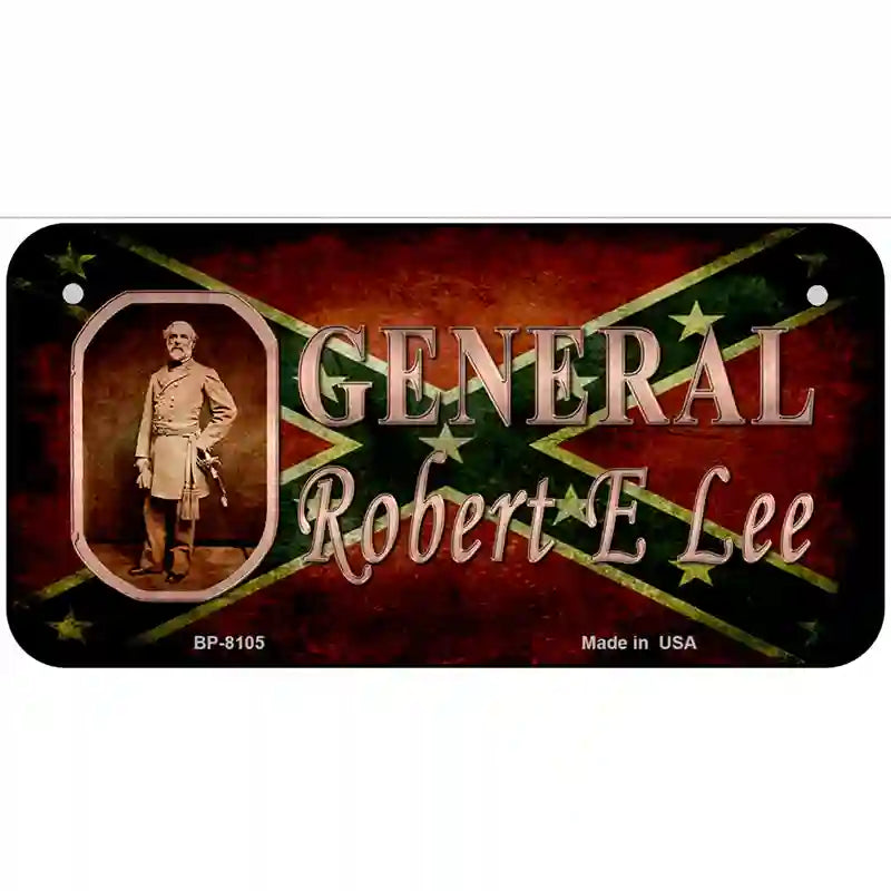 General Robert E Lee Novelty Metal License Plate 6" x 3" (BP)