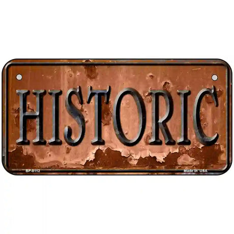 Historic Novelty Metal License Plate 6" x 3" (BP)