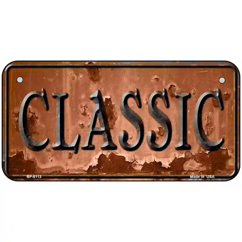 Classic Novelty Metal License Plate 6" x 3" (BP)