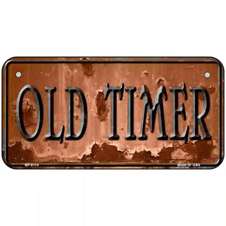 Old Timer Novelty Metal License Plate 6" x 3" (BP)