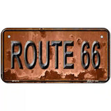 Route 66 Novelty Metal License Plate 6" x 3" (BP)