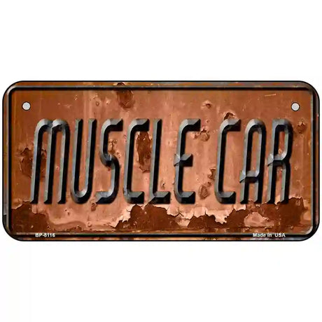 Muscle Car Novelty Metal License Plate 6" x 3" (BP)