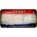 Idaho State Rusty Novelty Metal License Plate 6" x 3" (BP)