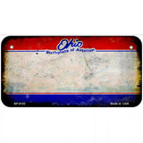 Ohio State Rusty Novelty Metal License Plate 6" x 3" (BP)