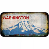 Washington Blank Rusty Novelty Metal License Plate 6" x 3" (BP)