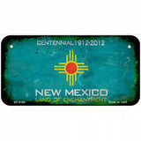 New Mexico Centennial Rusty Novelty Metal License Plate 6" x 3" (BP) / Yes