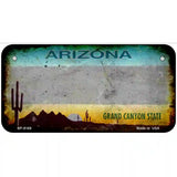 Arizona Gray Rusty Novelty Metal License Plate 6" x 3" (BP)