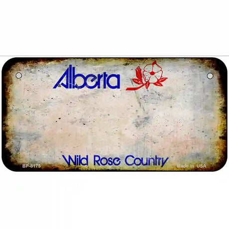 Alberta State Rusty Novelty Metal License Plate 6" x 3" (BP)