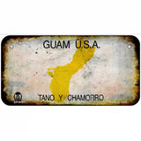 Guam Rusty Novelty Metal License Plate 6" x 3" (BP)