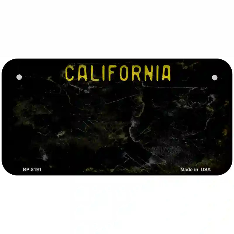 California Black State Rusty Novelty Metal License Plate 6" x 3" (BP)