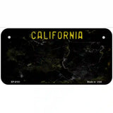 California Black State Rusty Novelty Metal License Plate 6" x 3" (BP)