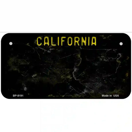 California Black State Rusty Novelty Metal License Plate 6" x 3" (BP)