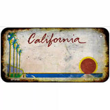 California Rusty Novelty Metal License Plate 6" x 3" (BP)