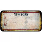 New York Rusty Novelty Metal License Plate 6" x 3" (BP) / Yes