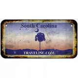 South Carolina Rusty Novelty Metal License Plate 6" x 3" (BP) / Yes