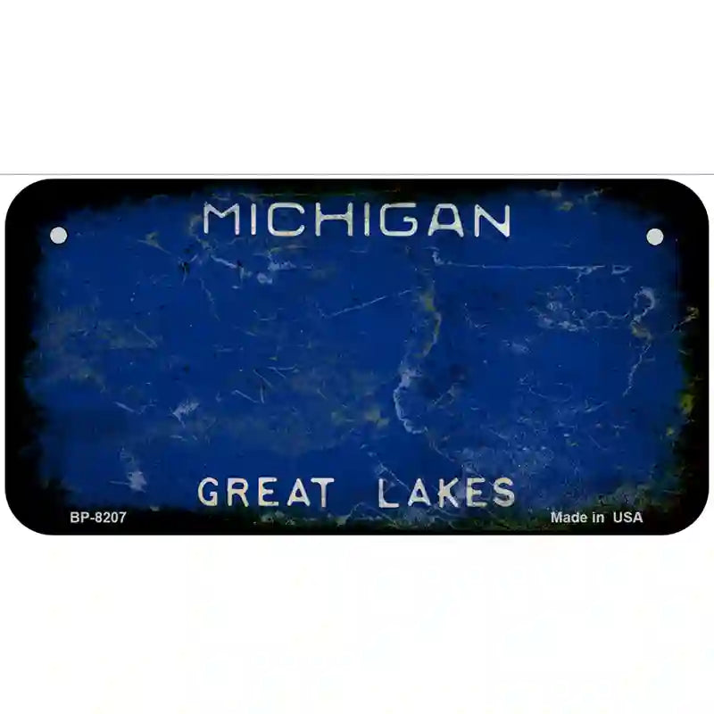 Michigan Rusty Novelty Metal License Plate 6" x 3" (BP) / Yes