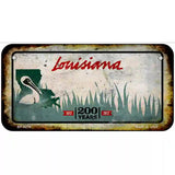 Louisiana Rusty Novelty Metal License Plate 6" x 3" (BP)