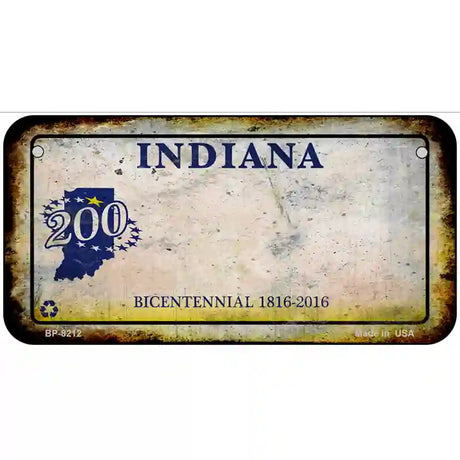 Indiana Rusty Novelty Metal License Plate 6" x 3" (BP) / Yes