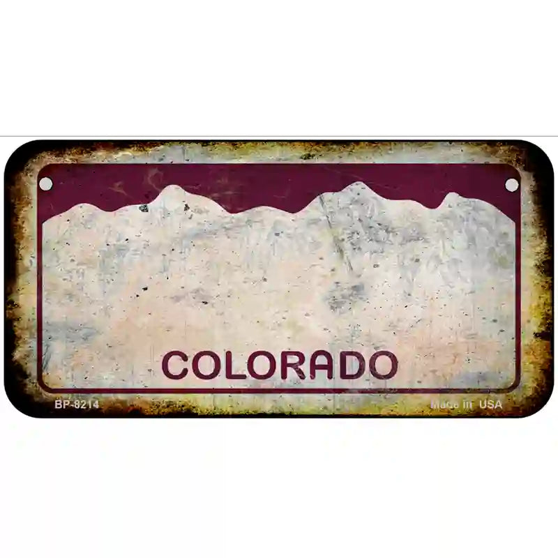 Colorado Rusty Novelty Metal License Plate 6" x 3" (BP) / Yes