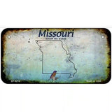 Missouri Rusty Novelty Metal License Plate 6" x 3" (BP)