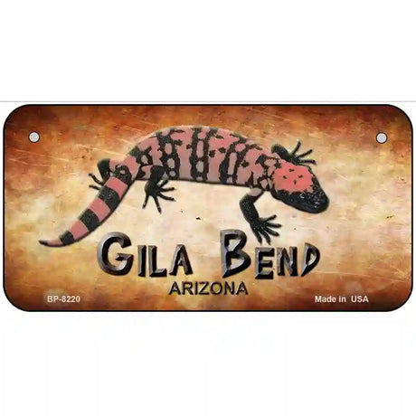 Gila Bend Gila Monster Novelty Metal License Plate 6" x 3" (BP)