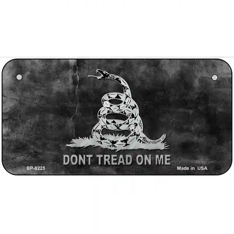 Dont Tread On Me Black Novelty Metal License Plate 6" x 3" (BP)