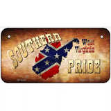 Southern Pride West Virginia Novelty Metal License Plate 6" x 3" (BP)