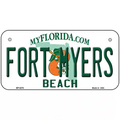 Fort Myers Beach Novelty Metal License Plate 6" x 3" (BP)