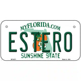 Estero Sunshine State Novelty Metal License Plate 6" x 3" (BP)