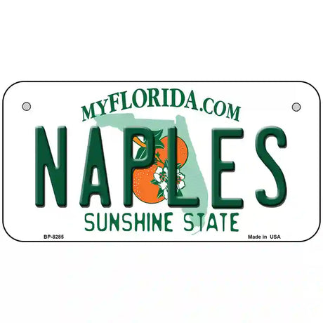 Naples Florida Novelty Metal License Plate 6" x 3" (BP)