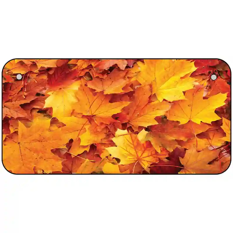 Fall Leaves Novelty Metal License Plate 6" x 3" (BP)