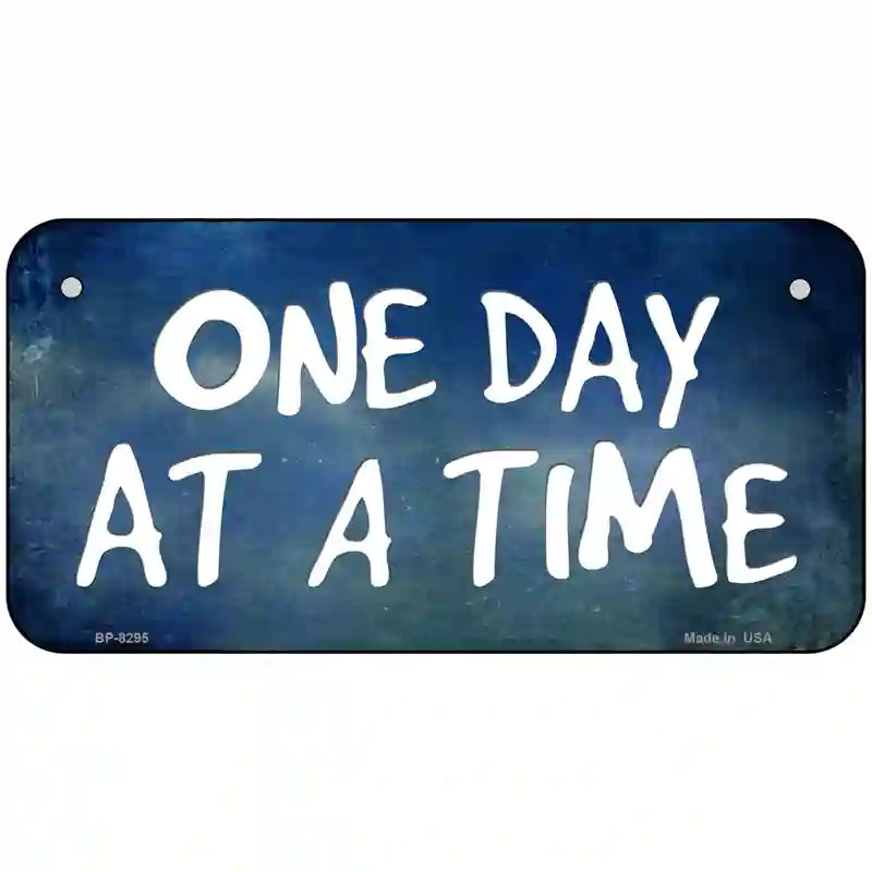 One Day At A Time Metal Novelty License Plate