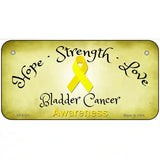 Bladder Cancer Ribbon Novelty Metal License Plate 6" x 3" (BP)