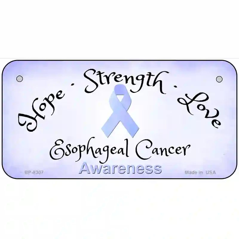 Esophageal Cancer Ribbon Novelty Metal License Plate 6" x 3" (BP)