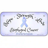 Esophageal Cancer Ribbon Novelty Metal License Plate 6" x 3" (BP)