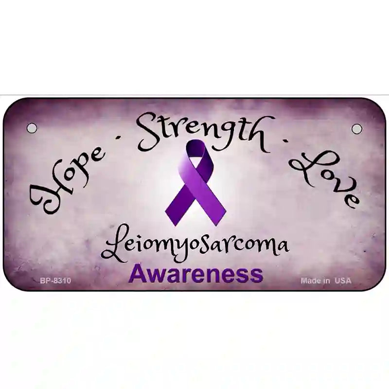 Leiomyosarcoma Cancer Ribbon Novelty Metal License Plate 6" x 3" (BP)