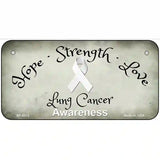 Lung Cancer Ribbon Novelty Metal License Plate 6" x 3" (BP)