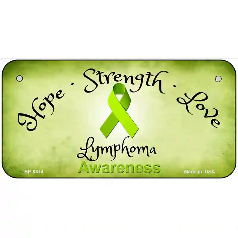 Lymphoma Cancer Ribbon Novelty Metal License Plate 6" x 3" (BP)