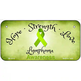 Lymphoma Cancer Ribbon Novelty Metal License Plate 6" x 3" (BP)