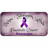 Pancreatic Ribbon Novelty Metal License Plate 6" x 3" (BP)